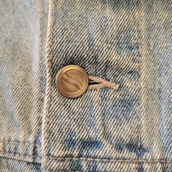 Vintage Pepsi Denim Jacket M Cotton Trucker Light Wash Blue Jean Retro Collectib - Picture 6 of 6